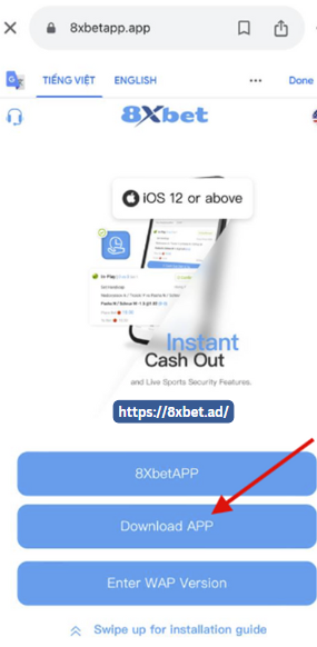 Hướng dẫn tải app cá cược 8xbet cho iOS qua App Store